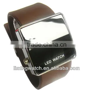 NEW Design Mirror Face Silicone Strap Led Digital Watch thumbnail-1