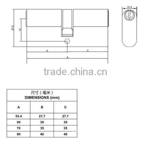 China Supplier Brass Euro Profile Cylinder Lock thumbnail-2