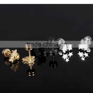 2016 Latest Simple Design Ginger Snap Jewelry Button Star Saudi Gold Jewelry Earring thumbnail-4
