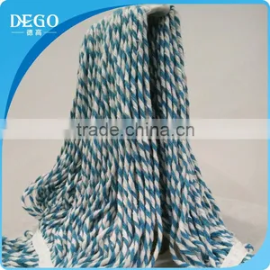 White Blue Cotton Thread Mop With Mop Handle thumbnail-2