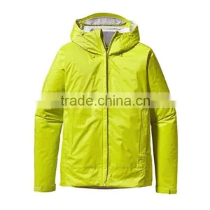 Hooded Waterproof Yellow Nylon Windbreaker thumbnail-1