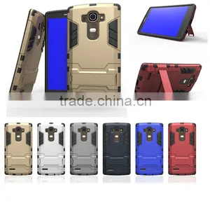 Hot Selling Hybrid Kickstand TPU PC Armor Case Iron Man Cellphone Case For LG G4 Note thumbnail-1