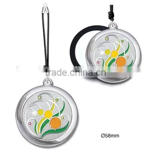 Unique Design Folded Makeup Mirror Shine Crystal Pocket Mirror Decorative Craft thumbnail-2