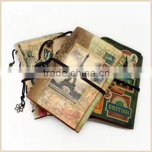 Gift Notebook H-002 PU DIY Notepad (A6) / 4 Design Vintage Notebook thumbnail-2