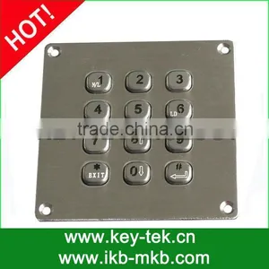 12 Mini Keys Vandal-proof Stainless Steel Keypad thumbnail-1