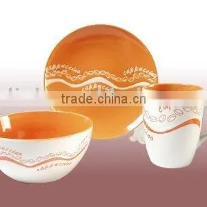 3pcs Handpainted Ceramic Breakfast Set thumbnail-1