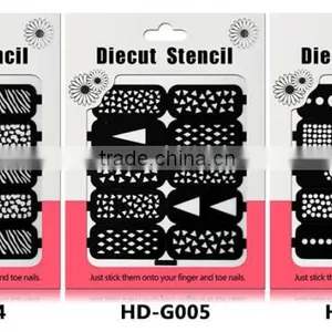 Reusable Stampling Tool Nail Art Stencil Stickers HD 18styles Nail Hollow Stickers thumbnail-4