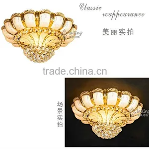Traditional Suspended Flush Mounted K9 Crystal Ceiling Light Design thumbnail-3
