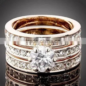 3pcs/Set 18kgp Jewelry Gold Rings Price With Stones Supplier's Choice thumbnail-4