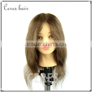Accept Custom Hairdressing Practice Human Hair Mannequin Head Training Head With Clamp thumbnail-5