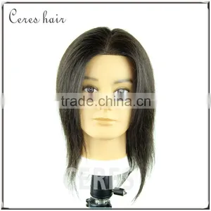 Accept Custom Hairdressing Practice Human Hair Mannequin Head Training Head With Clamp thumbnail-6