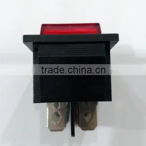 Standard Grounding Red Lamp Rocker Switch 4 Pin KCD-4 Switch thumbnail-3