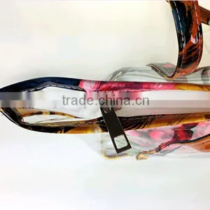 2015 Summer Tide Girl New Style Sugar Jelly Transparent Shoulder Bag With Printing Flower Bag in Bag thumbnail-6