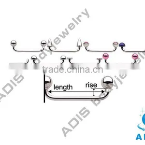 316L Stainless Steel Surface Piercing Jewelry,skin Diver Piercing thumbnail-1