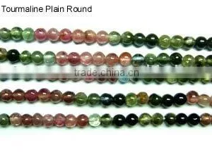 Multi Tourmaline Smooth Round Beads thumbnail-1