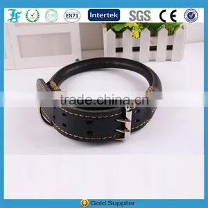 LF High-end Durable Diamtere 26MM Rolled Leather Dog Collar thumbnail-1