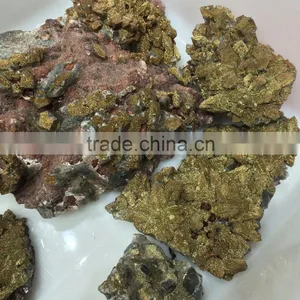 Natural Black Crystal Morion And Chalcopyrite Rough Stones thumbnail-1