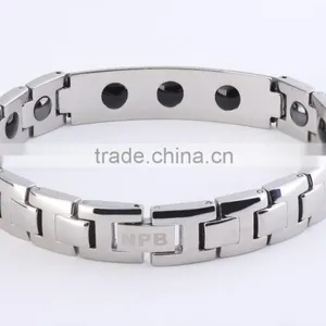 Noproblem P091 Fashion Jewelry Balance Magneitc Bead Charm Power Silver Man Bracelet thumbnail-3