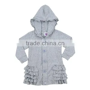 Wholesale 2016 Baby Knitted Designs for Kids Cotton Knit Hooded Cardigan With Buttom thumbnail-2