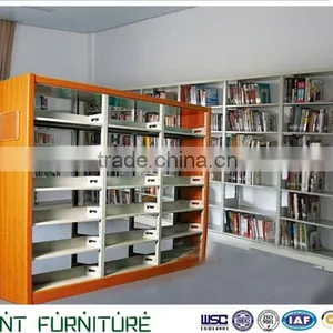 Professional Manufacturer School Library Furniture Wooden Bookshelf With High Quality thumbnail-1