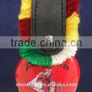 1.8inch Swiss Cow Bell A4-C028 in Red Color With Leather Strap and Keyring as Souvenirs (E163 ) thumbnail-1