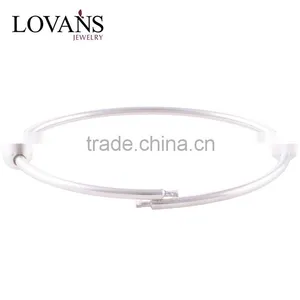 925 Sterling Silver Bangle Bracelet Cross DIY European Charm Beads Bangle CSZ002 thumbnail-1