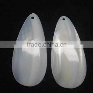 Exclusive Rare Arrival Mother of Pearl Gemstone Cabochon for Earring and Pendant Pear Shape thumbnail-2