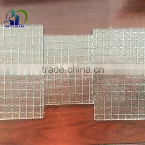 6mm Safety Mesh Wired Clear Glass, Wired Glass Pattern Glass,wire Mesh Security Glass thumbnail-3