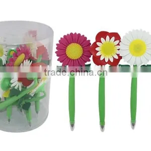 2016 Yes Novelty Colorful Flower Pen/flower Plastic Ball Point Pen thumbnail-2