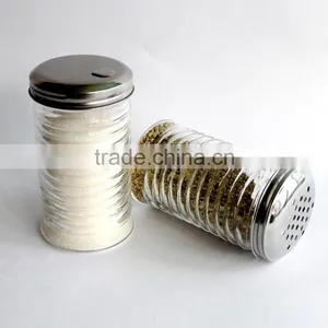 Glass Condiment Dispenser With Metal Hole Caps thumbnail-3