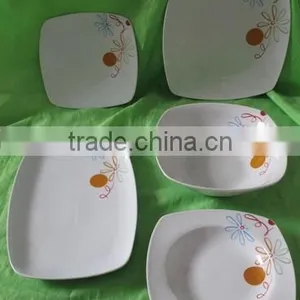 20 Pcs Square Ceramic Dinnerware Set thumbnail-1
