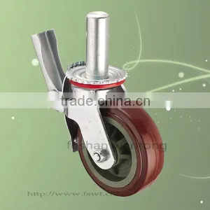 Heavy Duty PVC Wheel 4 Inch Locking Swivel Furniture Caster thumbnail-2