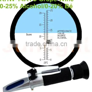 RHW-14ATC Alcohol/Baume Grape Wine Refractometer thumbnail-1