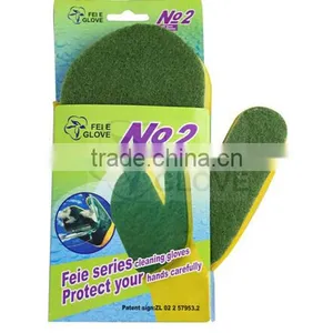 Kitchen Sponge Scourer With Latex Glove thumbnail-2