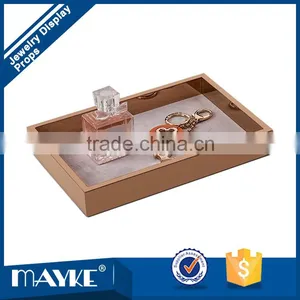 High Quality and Hot Saling Diaplay Tray,Excellent Electroplating Stainless Steel Belts Jewelry Perfume Makeups Display Tray thumbnail-4
