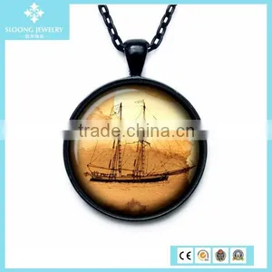 925 Ladies New Trendy Voyage Painting Jewelry Pendant thumbnail-2
