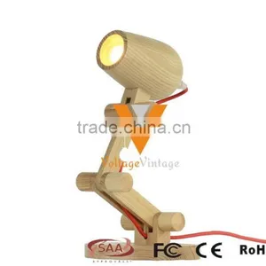 Manufacturer's Premium Modern Design Wood Table Lamp Studio Desk Light Bedroom Table Lamp thumbnail-1
