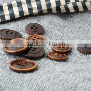 Dye Khaki 4 Holes 32L 24L Natural Corozo Nut Men's Suit Button thumbnail-2