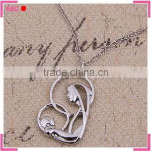 Meaningful Pendant Necklace for Women, Mom and Son Alloy Necklace thumbnail-1