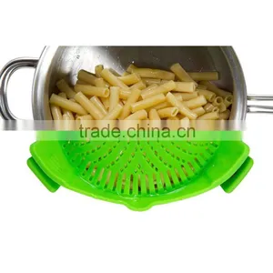 Food Pot Strainer Lid Pasta Kitchen Silicone Strainer thumbnail-2