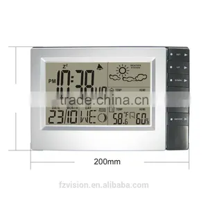 Radio Controlled Weather Station Clock With 2 Transmitter, Weather Station Wifi for Weather Forcast thumbnail-2