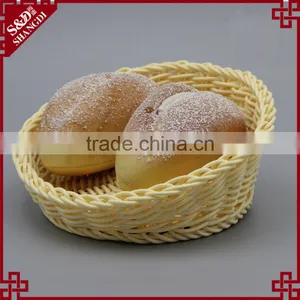 Cusotm Size Oblique Mouth Design 100% Hand Woven Fruit Vegetable Plastic Wicker Basket thumbnail-4