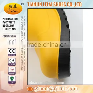 LiTai Yellow Black PVC Rain Boot Whithout Steel Toe,safety PVC Rain for Women,Wellington Boots thumbnail-3
