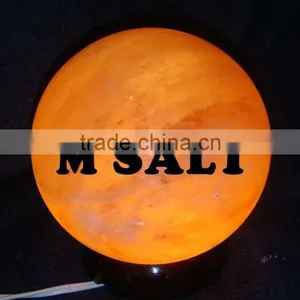 Himalayan Crafted Salt Sphere Lamp thumbnail-1