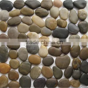 Natural Black River Pebbles Stone Mosaic Paver thumbnail-5