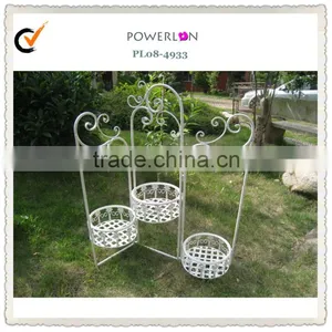 Antique Metal Plant Pot Trellis thumbnail-1