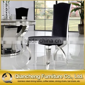Velvet High Back Stainless Steel Dining Banquet Chair thumbnail-4