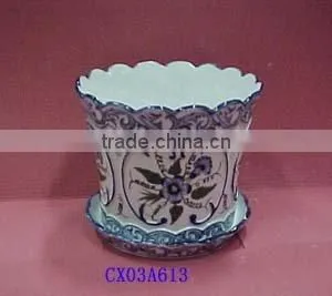 Porcelain Blue and White Painting Flower Pot thumbnail-1