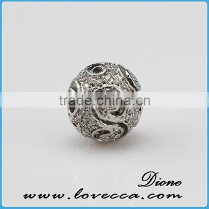 Hot Sale !!! New Wholesale Brass Mesh Round Metal Spacer Micropave Beads! thumbnail-1
