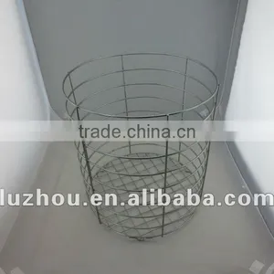 HIGH QUALITY Muti-function Hotel Waste Basket, Metal With Chrome Plate thumbnail-6